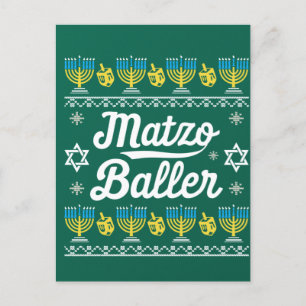 Cartão Postal Presunto de Bolinho de Matzo Manga Longa Presentes