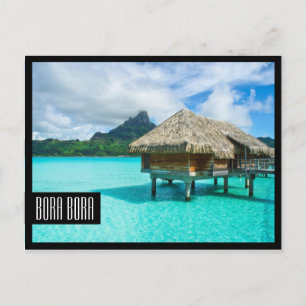 Cartão postal preto Bora Bora Bora Bora Bora sobre