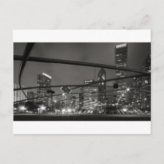 Cartão Postal Preto & branco da skyline de Chicago