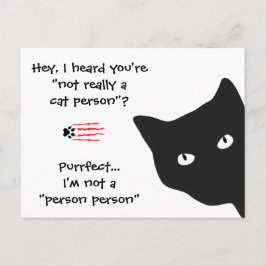 Cartão postal preto de citação engraçado