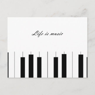 Cartão postal preto e branco