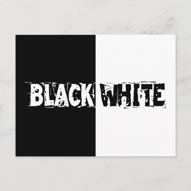 Cartão Postal Preto E Branco (Frente)
