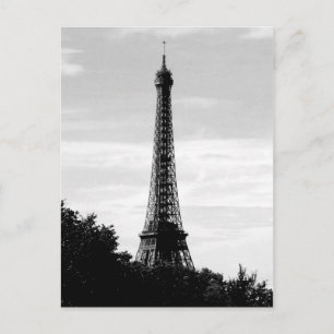 Cartão Postal Preto e Branco da Torre Eiffel
