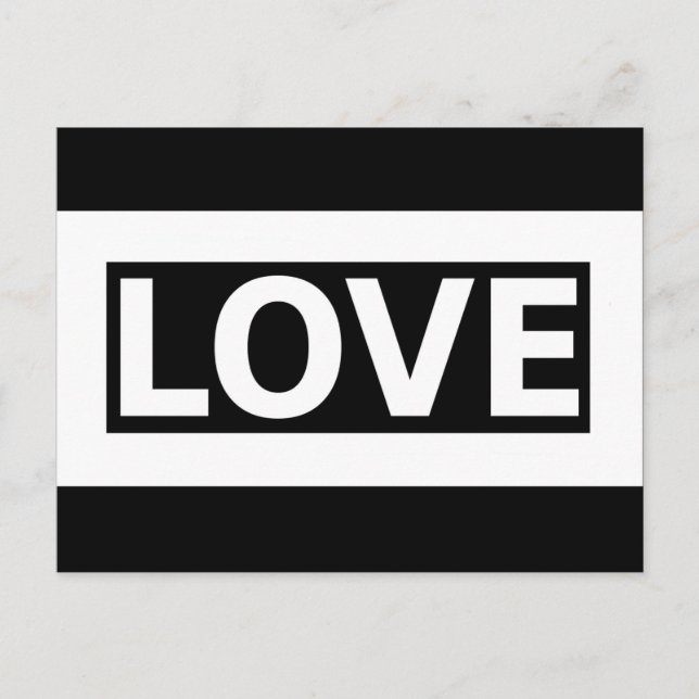 Cartão Postal preto e branco / schwarz und weiß LOVE Grußkarte (Frente)