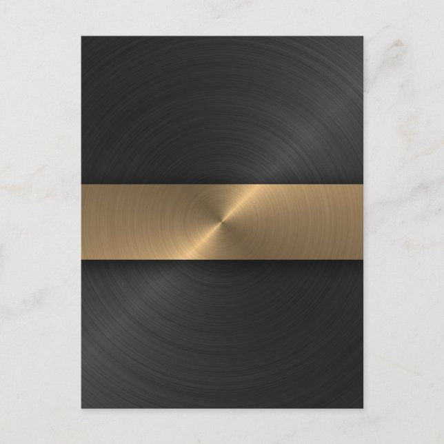 Cartão Postal Preto e Dourado (Frente)
