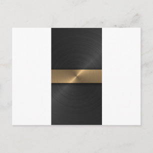 Cartão Postal Preto e Dourado