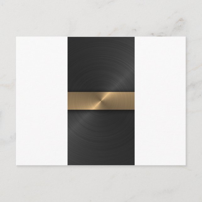 Cartão Postal Preto e Dourado (Frente)