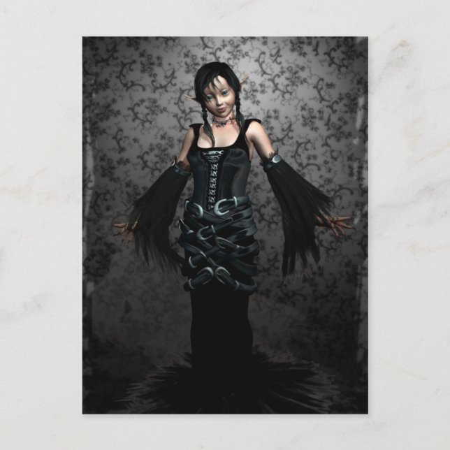Cartão postal preto gótico (Frente)
