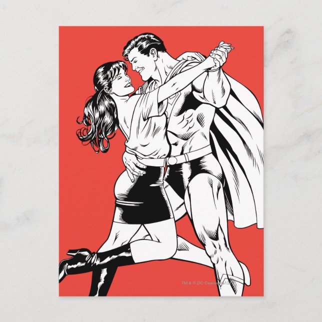 Cartão Postal Preto-Super-Homem e Branco 4 (Frente)