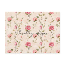 Pretty Pink Cream Roses Floral Thinking of you