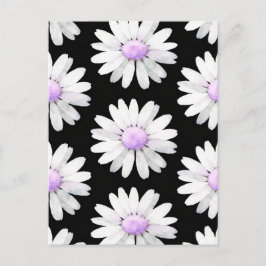 Cartão Postal Pretty Purple Dotted Daisy's