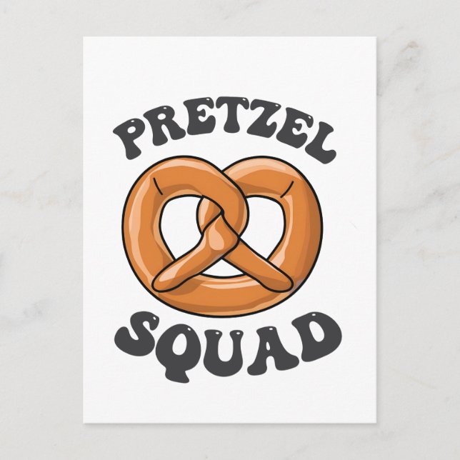 Cartão Postal Pretzel Squad Funny Oktoberfest Pretzel Lover Germ (Frente)