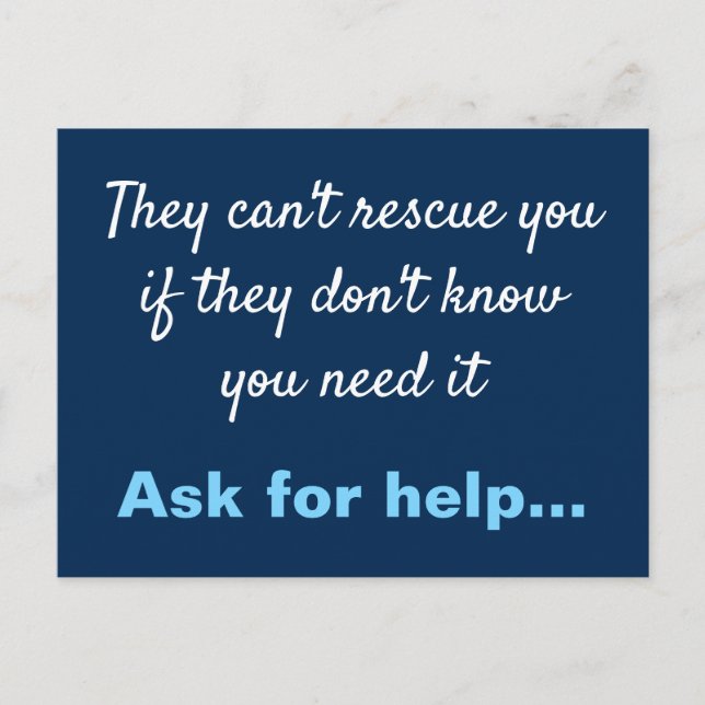 Cartão Postal Prevenção contra depressão (Frente)