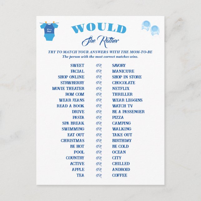 Cartão Postal Previsão e aconselhamento sobre Jogos Chás de fral (Frente)