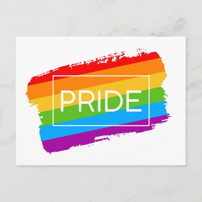 Cartão Postal Pride BrushAVC Rainbow (Frente)