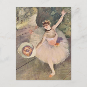 Cartão Postal Prima Ballerina curvando o palco Edgar Degas