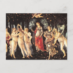 Cartão Postal Primavera / Alegoria de Primavera por Botticelli