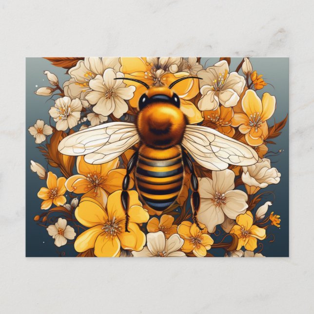 CARTÃO POSTAL primavera BEE (Frente)