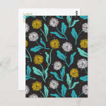 Primavera Dandelion Flores e Folhas Design