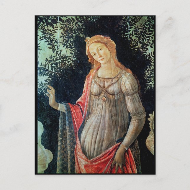 Cartão Postal Primavera, detalhe de Vênus, c.1478 (Frente)