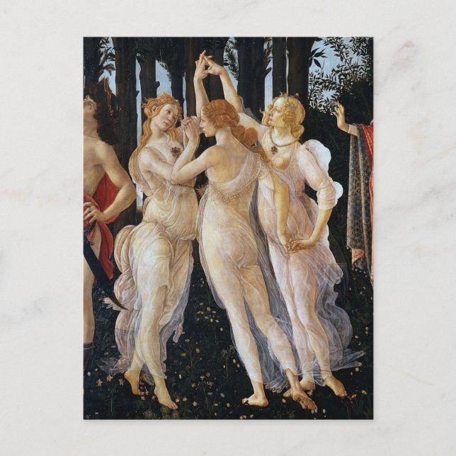 Cartão Postal Primavera (detalhe), Sandro Botticelli, 1482 (Frente)