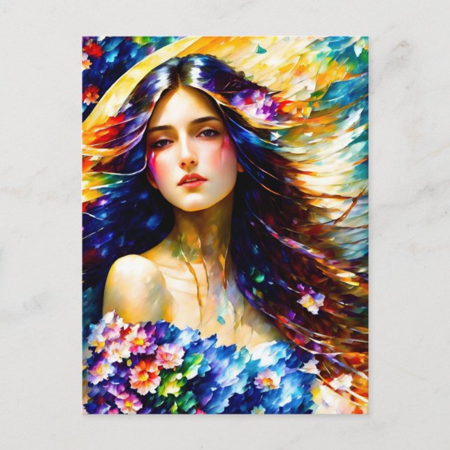 Cartão Postal Primavera Deusa (Frente)