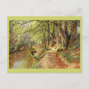 Cartão Postal Primavera dia na floresta por Peder Mork Monsted