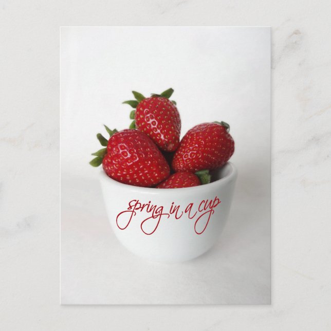 Cartão Postal primavera em um copo (Frente)