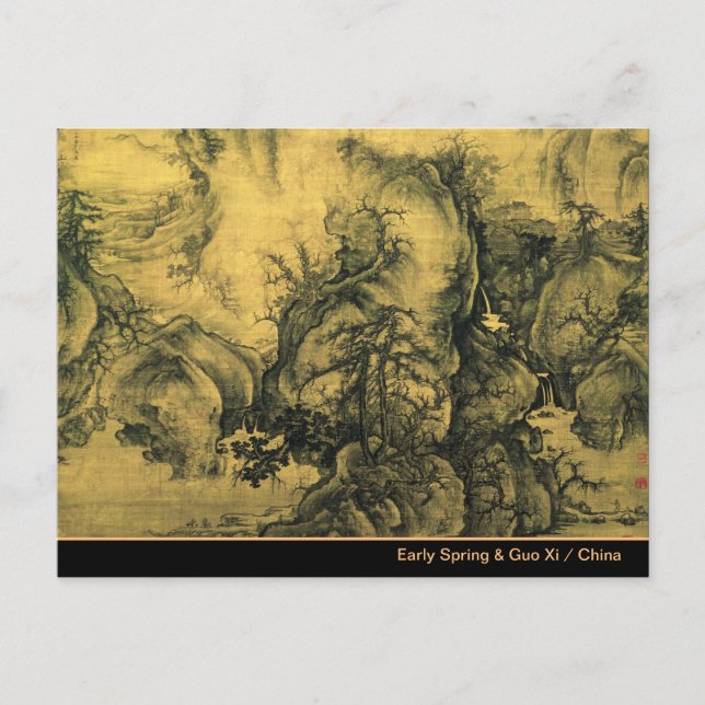 Cartão Postal Primavera inicial e Guo Xi - Arte chinesa/China im (Frente)