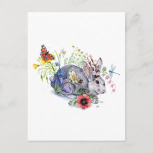 Cartão Postal Primavera Jackalope