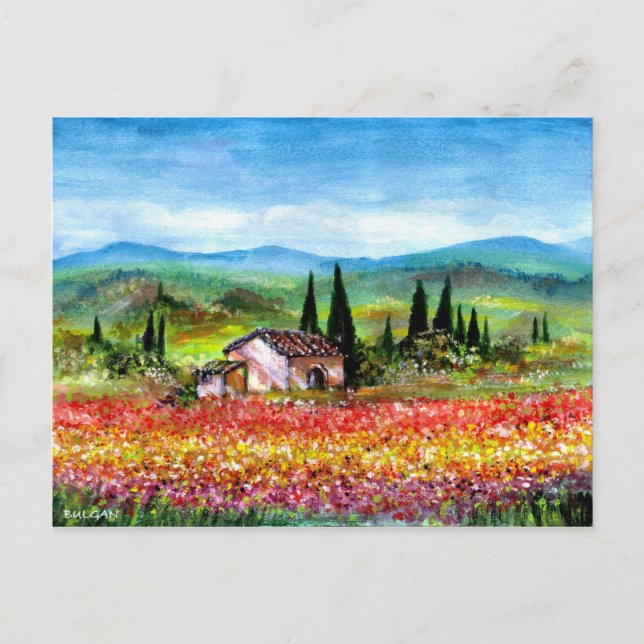 CARTÃO POSTAL PRIMAVERA NA TOSCANA (Frente)