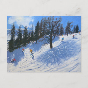 Cartão Postal Primavera skiers Verbier 2010