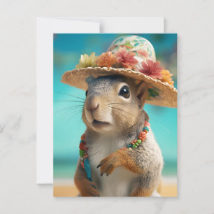 Cartão Postal Primavera Squirrel