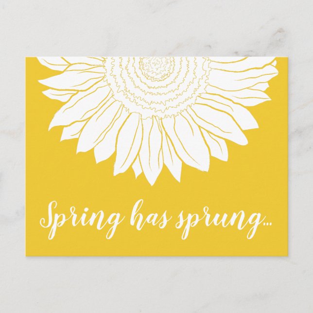 Cartão Postal primavera tem girassol (Frente)