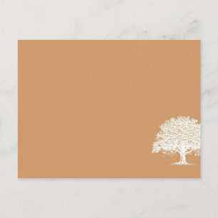 Cartão Postal Primavera Tree Brown/White Wedch Place Card