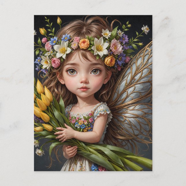 Cartão Postal Primavera Tulip Fairy (Frente)