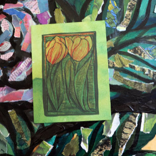 Cartão Postal Primavera Tulipas Tulipas Flores