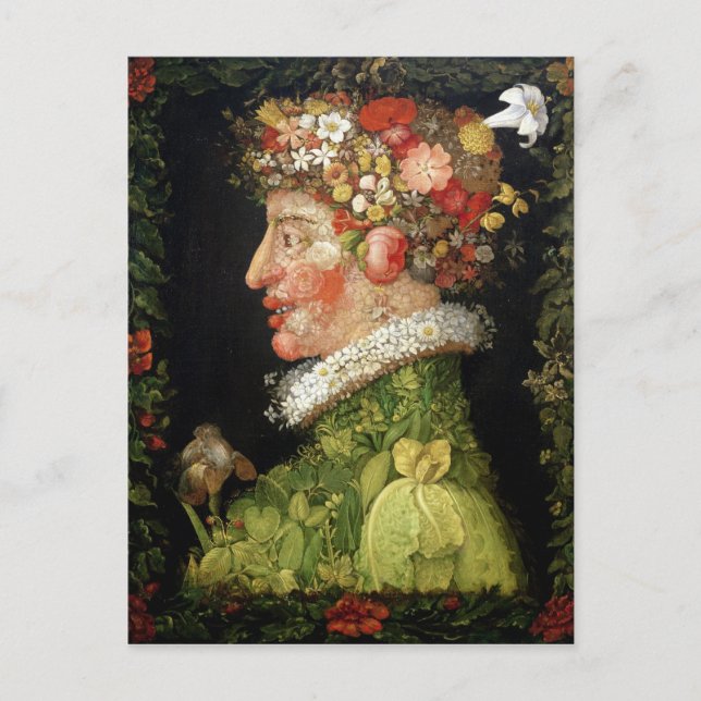 Cartão Postal Primavera, uma série representando as quatro estaç (Frente)