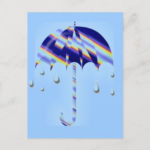 Cartão Postal Primavera Umbrella