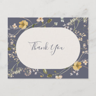 Cartão Postal Primavera Wildflower   Casamento Púrpura Dusty Ob