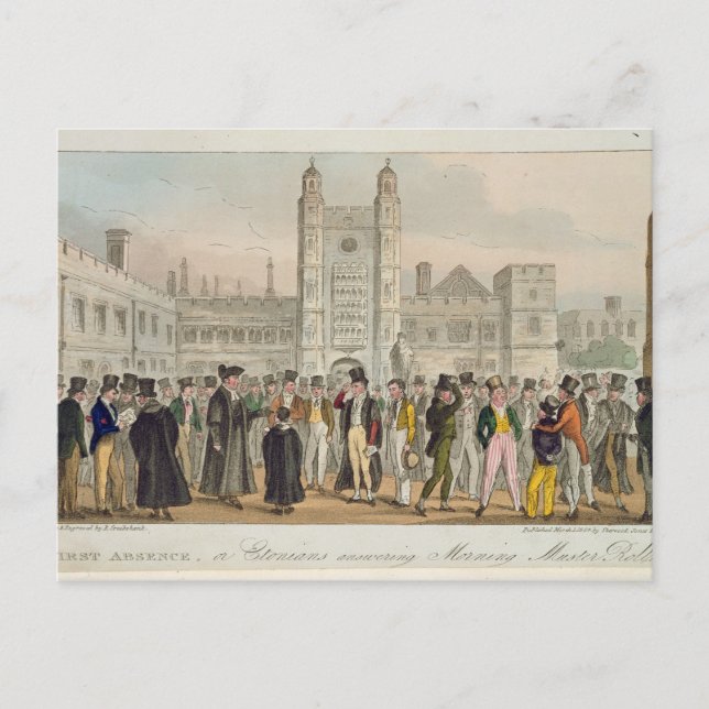 Cartão Postal Primeira Ausência, ou Etonianos Respondendo Sabor  (Frente)