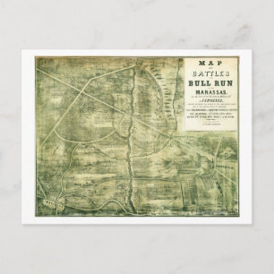 Cartão Postal Primeira Batalha de Bull Run - Guerra Civil Panor
