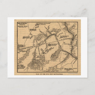Cartão Postal Primeira Batalha de Bull Run - Guerra Civil Panorâ
