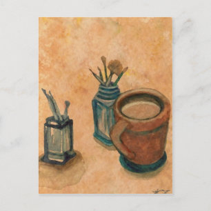 Cartão Postal Primeira coisa na Arte do Café da Manhã