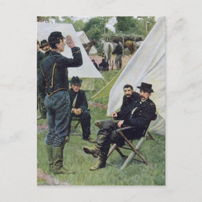 Cartão Postal Primeira entrevista com Sheridans em Rowand (Frente)