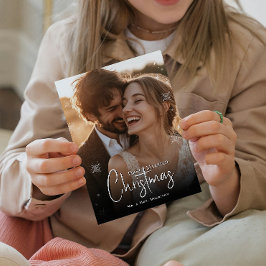 Cartão Postal Primeira Foto de Natal Casada