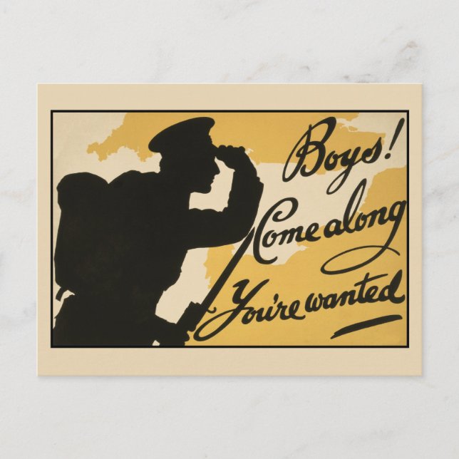 Cartão Postal Primeira Guerra Mundial Britânica (Frente)