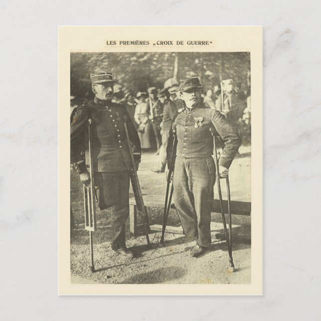 Cartão Postal Primeira Guerra Mundial, Primeiro "Croix du Guerre (Frente)