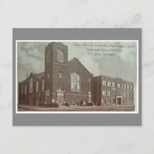 Cartão Postal Primeira Igreja Metodista-Episcopal Africana, Gary