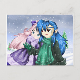 Cartão Postal Primeira neve